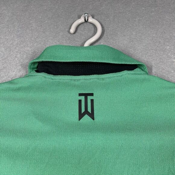 Nike Tiger Woods Polo Shirt Mens Medium Green Golf Pique Performance DR5314-324 - Picture 5 of 11